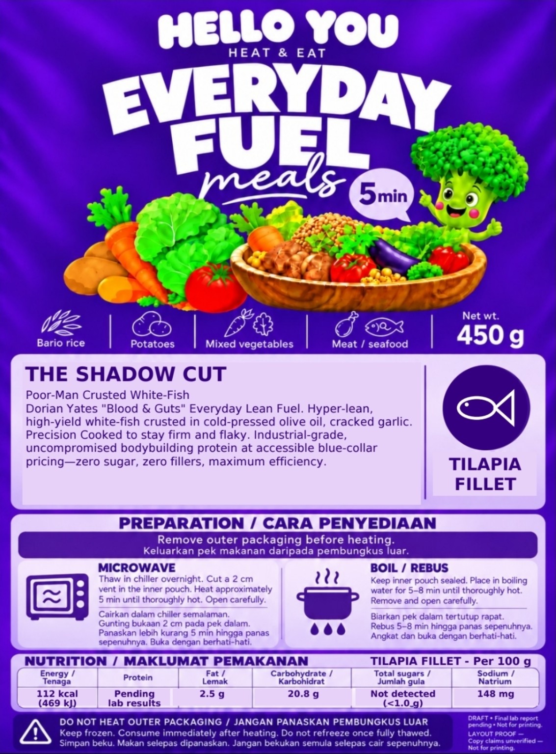Hello-You Tilapia 450 g meal artwork